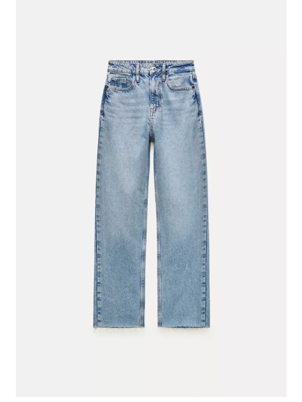Zara High Rise Z1975 Straight Leg Jeans